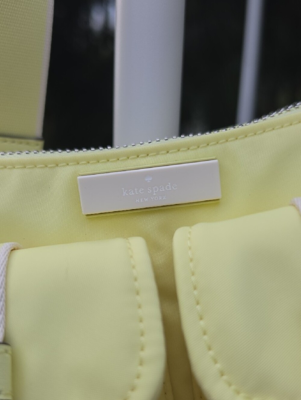 Kate Spade 'Carter Nylon Cargo' Yellow Shoulder Bag with Daisy Charm - Picture 2 of 7